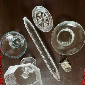 Vintage crystal pieces. 6  Beautiful pieces for vintage crystal collectors